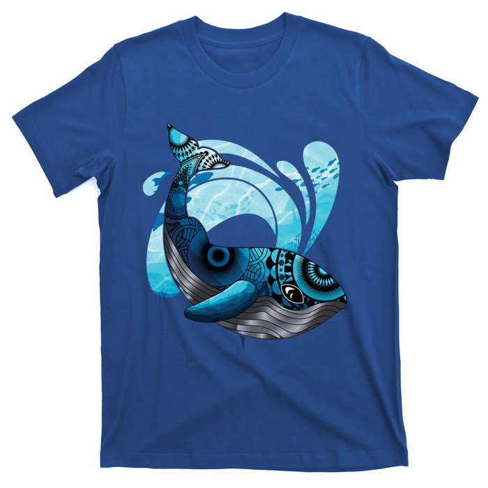 Cute Hawaiian Tribal Whale Activisgift Save The Whales Funny Gift T-Shirt