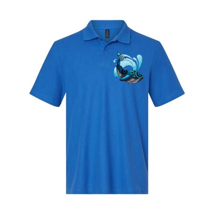 Cute Hawaiian Tribal Whale Activisgift Save The Whales Funny Gift Softstyle Adult Sport Polo