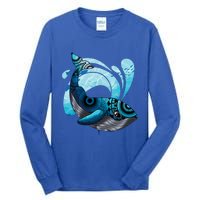 Cute Hawaiian Tribal Whale Activisgift Save The Whales Funny Gift Tall Long Sleeve T-Shirt