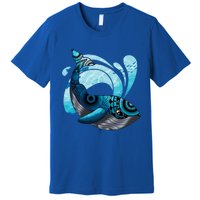 Cute Hawaiian Tribal Whale Activisgift Save The Whales Funny Gift Premium T-Shirt