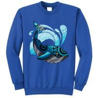 Cute Hawaiian Tribal Whale Activisgift Save The Whales Funny Gift Tall Sweatshirt