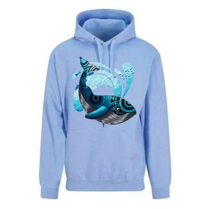 Cute Hawaiian Tribal Whale Activisgift Save The Whales Funny Gift Unisex Surf Hoodie