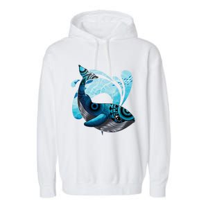 Cute Hawaiian Tribal Whale Activisgift Save The Whales Funny Gift Garment-Dyed Fleece Hoodie