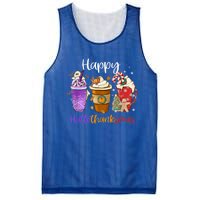 Coffee Halloween Thanksgiving Christmas Happy Hallothanksmas Gift Mesh Reversible Basketball Jersey Tank