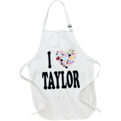 Colorful Heart Taylor First Name Girl I Love Taylor Apron
