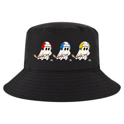 Cute Halloween Trick Or Treat Hockey Cute Ghost Funny Ice Hockey Gift Cool Comfort Performance Bucket Hat