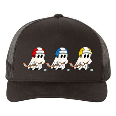 Cute Halloween Trick Or Treat Hockey Cute Ghost Funny Ice Hockey Gift Yupoong Adult 5-Panel Trucker Hat