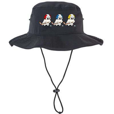 Cute Halloween Trick Or Treat Hockey Cute Ghost Funny Ice Hockey Gift Legacy Cool Fit Booney Bucket Hat