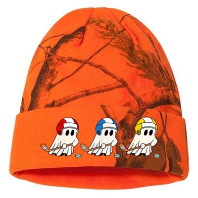 Cute Halloween Trick Or Treat Hockey Cute Ghost Funny Ice Hockey Gift Kati Licensed 12" Camo Beanie