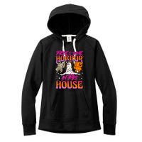 Cute Halloween Theres Some Horrors In This House Ghost Pumpkin Gift  Women's Fleece Hoodie