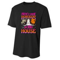 Cute Halloween Theres Some Horrors In This House Ghost Pumpkin Gift  Performance Sprint T-Shirt