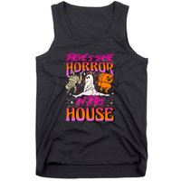 Cute Halloween Theres Some Horrors In This House Ghost Pumpkin Gift  Tank Top