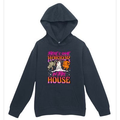 Cute Halloween Theres Some Horrors In This House Ghost Pumpkin Gift  Urban Pullover Hoodie