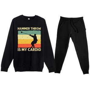 Cool Hammer Throw For Track And Field Throwing Premium Crewneck Sweatsuit Set