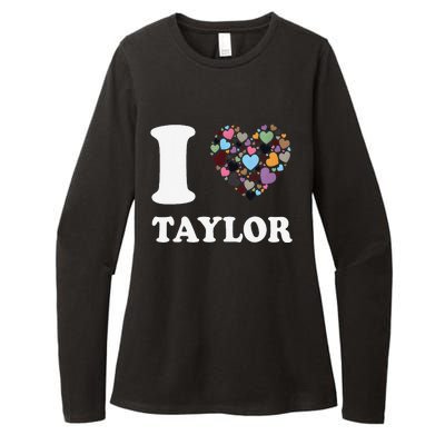 Colorful Heart Taylor First Name Girl I Love Taylor Womens CVC Long Sleeve Shirt