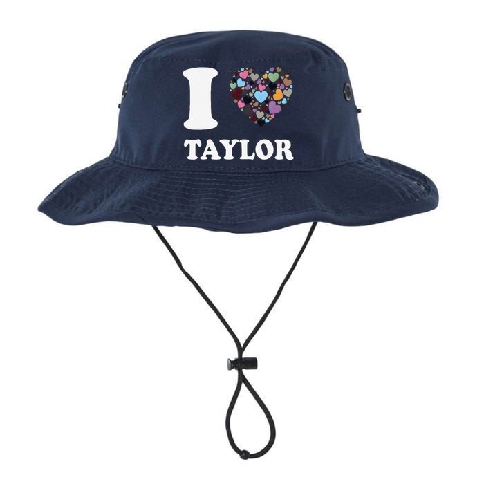 Colorful Heart Taylor First Name Girl I Love Taylor Legacy Cool Fit Booney Bucket Hat