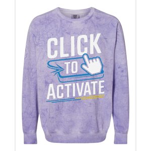 Click Here To Activate Your Inner Nerd Geeks Colorblast Crewneck Sweatshirt