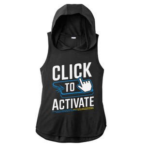 Click Here To Activate Your Inner Nerd Geeks Ladies PosiCharge Tri-Blend Wicking Draft Hoodie Tank