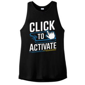 Click Here To Activate Your Inner Nerd Geeks Ladies PosiCharge Tri-Blend Wicking Tank