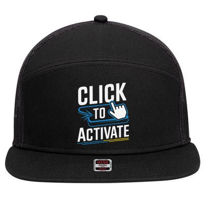 Click Here To Activate Your Inner Nerd Geeks 7 Panel Mesh Trucker Snapback Hat