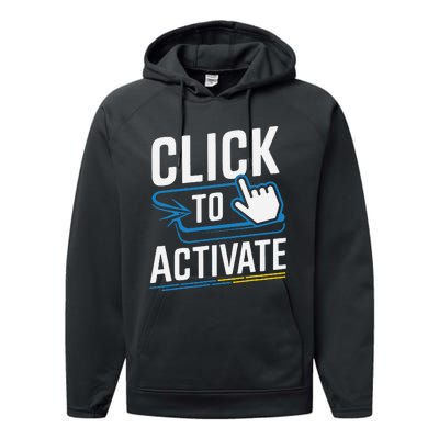 Click Here To Activate Your Inner Nerd Geeks Performance Fleece Hoodie