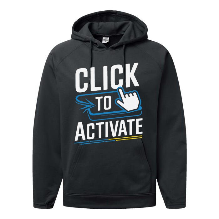 Click Here To Activate Your Inner Nerd Geeks Performance Fleece Hoodie