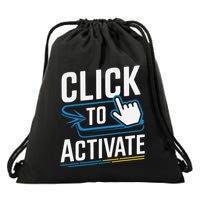 Click Here To Activate Your Inner Nerd Geeks Drawstring Bag
