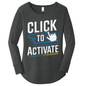 Click Here To Activate Your Inner Nerd Geeks Women's Perfect Tri Tunic Long Sleeve Shirt