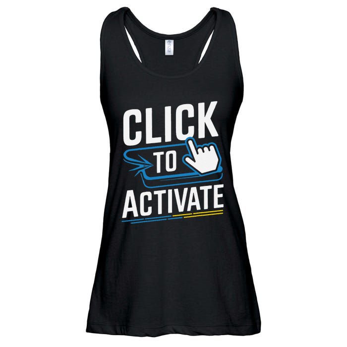 Click Here To Activate Your Inner Nerd Geeks Ladies Essential Flowy Tank