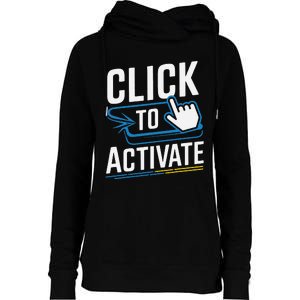 Click Here To Activate Your Inner Nerd Geeks Womens Funnel Neck Pullover Hood