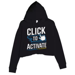 Click Here To Activate Your Inner Nerd Geeks Crop Fleece Hoodie