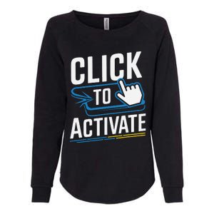 Click Here To Activate Your Inner Nerd Geeks Womens California Wash Sweatshirt