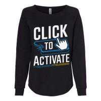 Click Here To Activate Your Inner Nerd Geeks Womens California Wash Sweatshirt