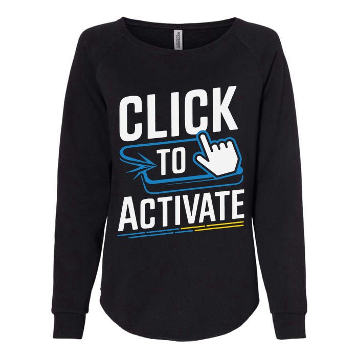 Click Here To Activate Your Inner Nerd Geeks Womens California Wash Sweatshirt