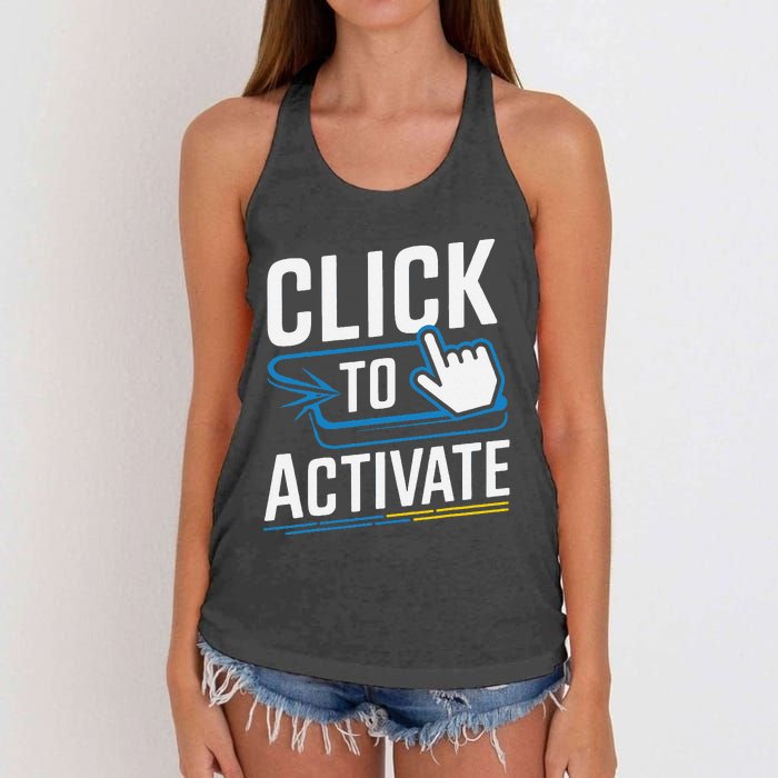 Click Here To Activate Your Inner Nerd Geeks Women's Knotted Racerback Tank