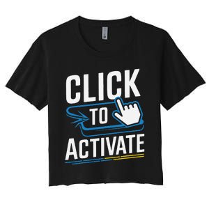 Click Here To Activate Your Inner Nerd Geeks Women's Crop Top Tee