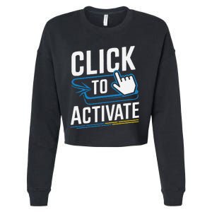 Click Here To Activate Your Inner Nerd Geeks Cropped Pullover Crew