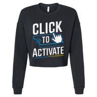 Click Here To Activate Your Inner Nerd Geeks Cropped Pullover Crew