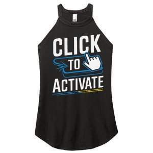 Click Here To Activate Your Inner Nerd Geeks Women's Perfect Tri Rocker Tank