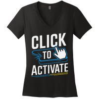 Click Here To Activate Your Inner Nerd Geeks Women's V-Neck T-Shirt