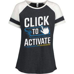 Click Here To Activate Your Inner Nerd Geeks Enza Ladies Jersey Colorblock Tee