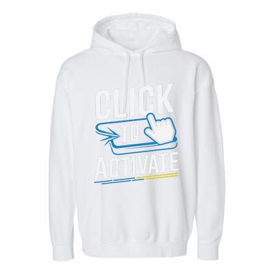 Click Here To Activate Your Inner Nerd Geeks Garment-Dyed Fleece Hoodie