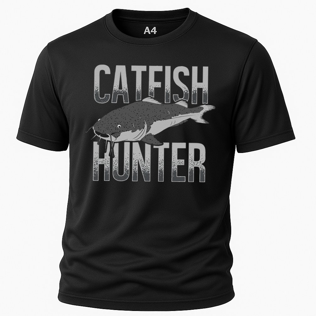 Catfish Hunter Tournament Fishing Fisherman Cooling Performance Crew T-Shirt