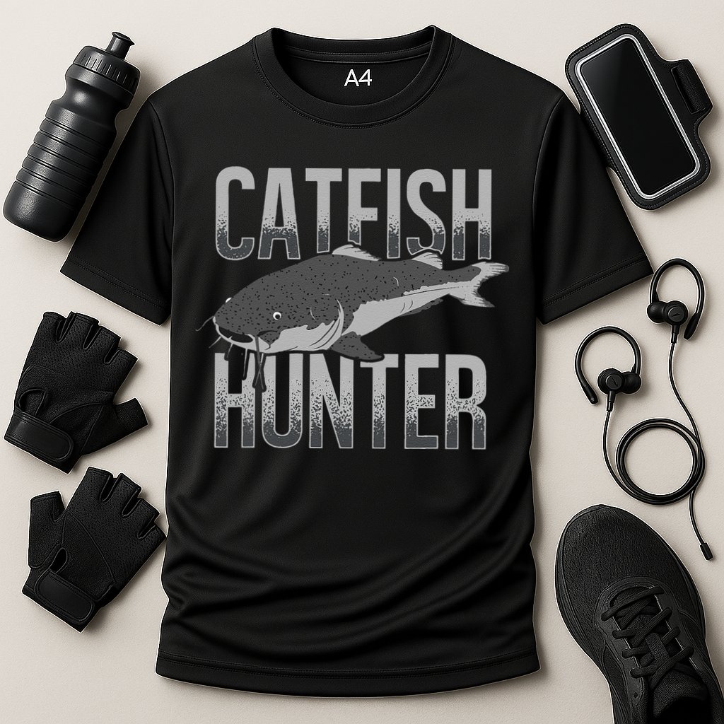 Catfish Hunter Tournament Fishing Fisherman Cooling Performance Crew T-Shirt