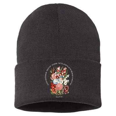 Consider How The Wildflowers Grow Sustainable Knit Beanie