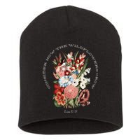 Consider How The Wildflowers Grow Short Acrylic Beanie