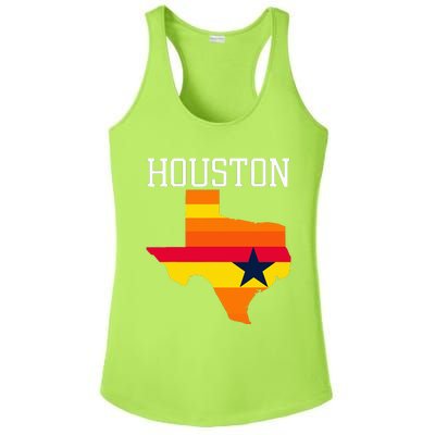 Classic Houston Texas Souvenir Ladies PosiCharge Competitor Racerback Tank