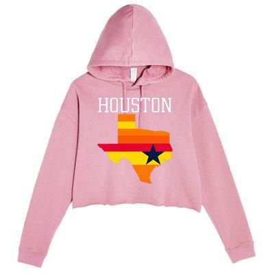 Classic Houston Texas Souvenir Crop Fleece Hoodie