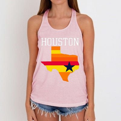 Classic Houston Texas Souvenir Women's Knotted Racerback Tank