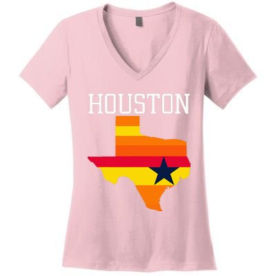 Classic Houston Texas Souvenir Women's V-Neck T-Shirt